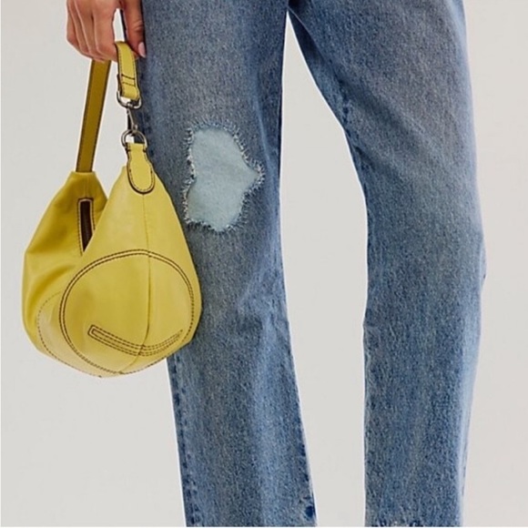 FREE PEOPLE Real World Clutch Leather Hobo Bag - Picture 3 of 13